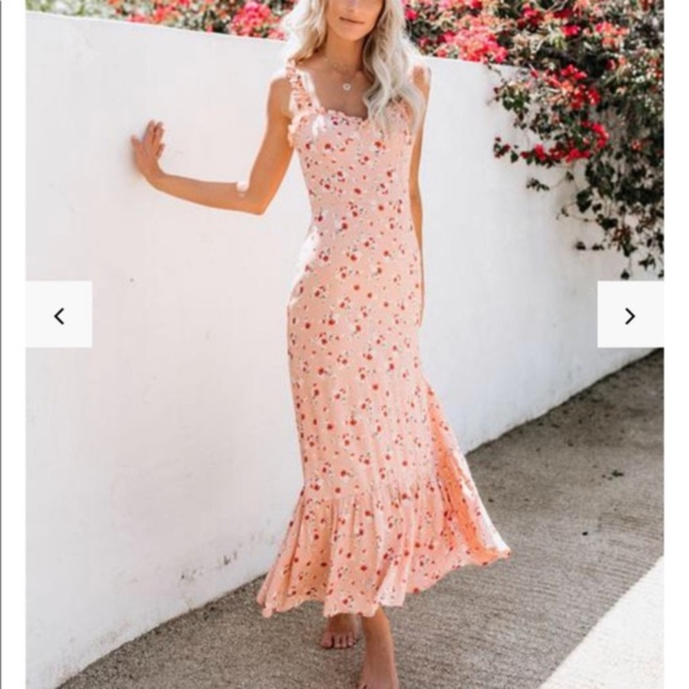 ViCi pink floral maxi dress